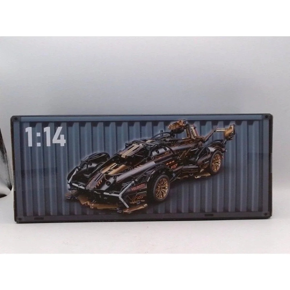 Plated Metal 1:14, Metal MOC Sports Car Building Set, Black, BNIB
